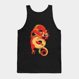 Red Chinese Dragon Tank Top